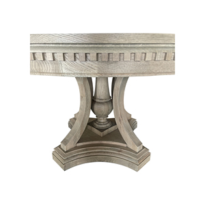 D195-150 phong cách Pháp Đất Nước cổ cổ điển phòng ăn rắn sồi bệ gỗ tròn bàn ăn - Product Image 6