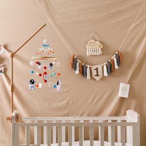 Mobile musical en bois et feutre en forme d'étoile, cadeau <span class=keywords><strong>de</strong></span> <span class=keywords><strong>Noël</strong></span>, jouet suspendu pour la décoration <span class=keywords><strong>de</strong></span> berceau - Product Image 3