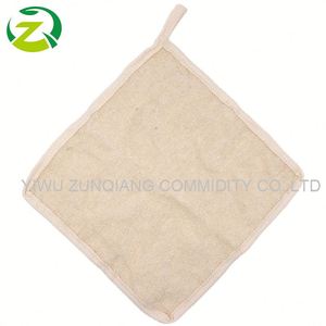 Lot de 6 débarbouillettes carrées en coton biologique à motif uni (Beige) certifiées GOTS 500 g/m² certifiées Oeko-Tex - Product Image 2