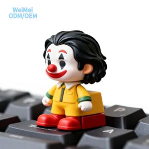 OEM tasarım özelleştirilmiş komik Joker PVC plastik reçine Keycaps el yapımı <span class=keywords><strong>3D</strong></span> baskı kişilik temalı ofis işleri için sahne - Product Image 1