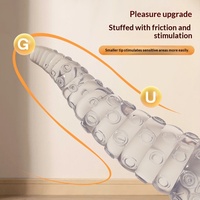 Godemiché anal réaliste en forme de pieuvre, énorme, en silicone liquide souple, transparent, stimulateur anal manuel, produit pour adultes, jouets sexuels pour femmes
