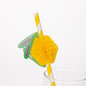3D Decorative Flower Straw Paper Disposable Straws For Party Beverage Decorations - Product Image 3