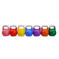 Haltères et kettlebells en fonte 32 kg avec logo personnalisé – Équipement de gym pour l'entraînement de force et la compétition