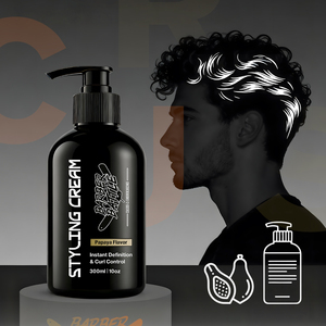 BARBERBATTLE CPNP GMPC ISO GMPC Crème coiffante pour cheveux pour hommes, crème brillante non grasse, pour un aspect capillaire sain - Product Image 1