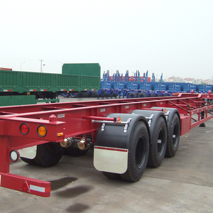 12M <span class=keywords><strong>container</strong></span> Skeleton Chassis tàu sân bay hoặc nền tảng xe tải Trailer 12.45m Skeleton Semi-Trailer sân khung gầm, sân Trailer - Product Image 5
