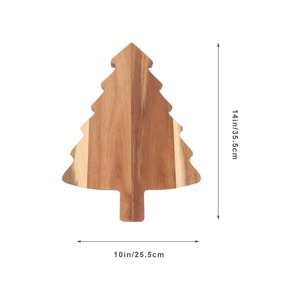 Portable wooden <b>Christmas</b> <b>tree</b> tray, irregular wooden plate, mini fruit and vegetable <b>table</b>, solid wood vegetable plate - Product Image 3