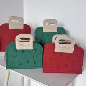 Sac fourre-tout en feutre multicolore, taille personnalisée, motif lettres, fermeture éclair, sac à main de <span class=keywords><strong>loisirs</strong></span>, de voyage et de shopping - Product Image 2