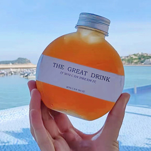 Botella <span class=keywords><strong>de</strong></span> Té con Leche Creativa Redonda y Plana <span class=keywords><strong>de</strong></span> 300 ml, Botella <span class=keywords><strong>de</strong></span> Bebidas PET Desechable <span class=keywords><strong>de</strong></span> Moda, Vaso para Jugo y Té con Leche, Botella <span class=keywords><strong>de</strong></span> Plástico - Product Image 6