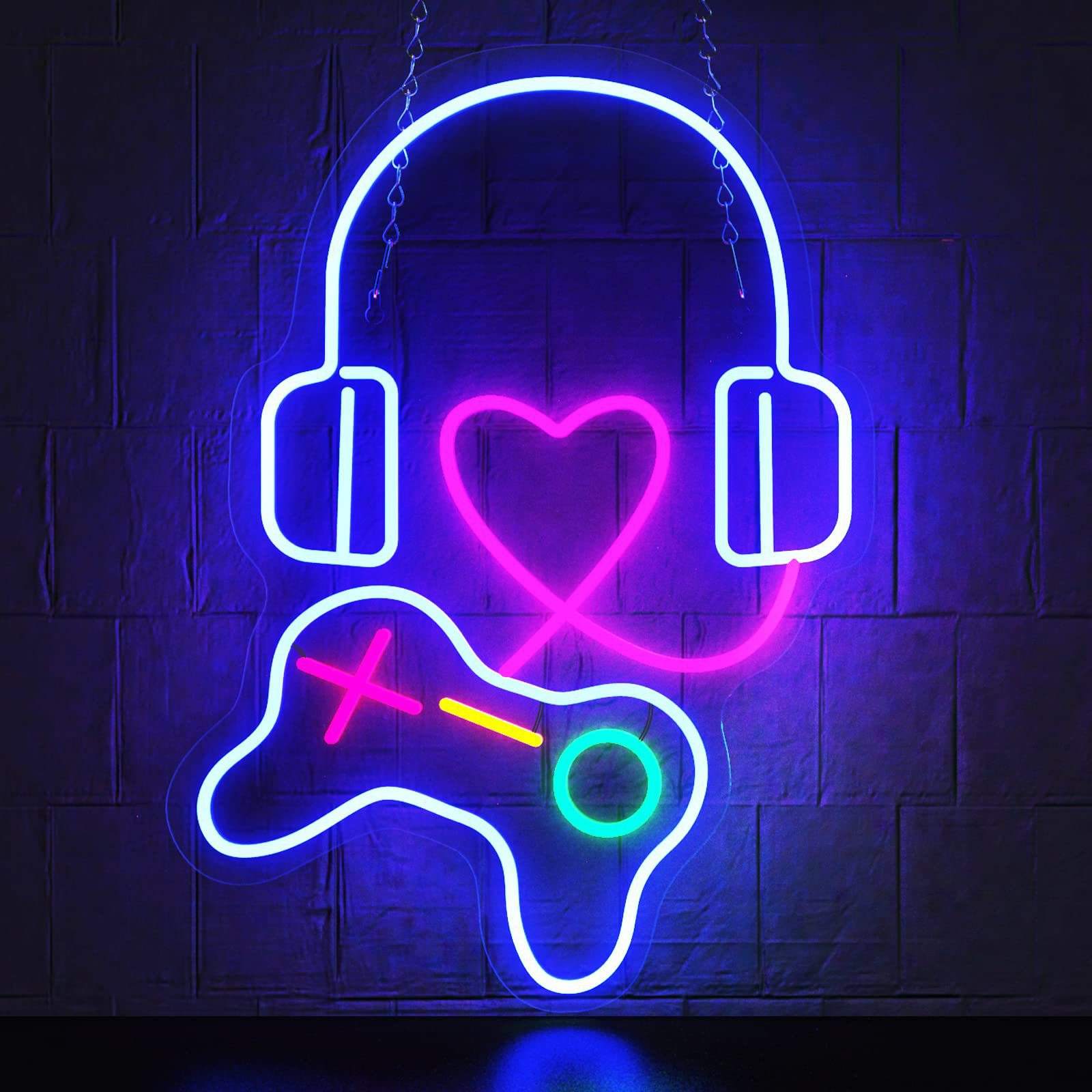 Gamerneon Electronic Sign: Customizable Neon LED Light for Wall Decor and Man Cave Gaming Enthusiasts