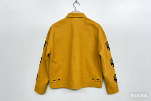 Chaqueta Universitaria Auténtica con Patrón de Puntos y Geométrico, Estilo Hip Hop, Chaqueta Bordada para Mujer, Moda Étnica - Product Image 3