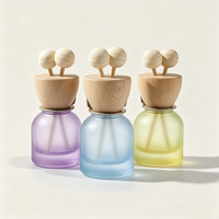 Bouteilles diffuseurs de parfum en verre vides en gros avec bâtonnets en bois et bouchon argenté, logo personnalisé, pour parfum et désodorisant d'ambiance