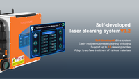 Machine de nettoyage au laser pulsé ultra-compacte 300W 1-205mm, laser pulsé pour le nettoyage des taches d'oxyde de peinture, des surfaces en briques, en bois et en métal