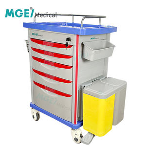 Carretto medico dentale dello strumento dell'ospedale di MEDIGE con le ruote del carrello di emergenza del carrello d'acciaio medico - Product Image 5