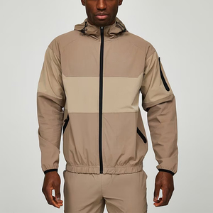 High Quality Zipper Jacket Custom Colorblock <strong>Khaki</strong> Casual Windbreaker for <strong>Mens</strong> Lightweight <strong>Men</strong> <strong>Tracksuit</strong> - Product Image 2