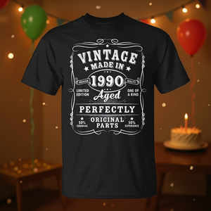 Decorazioni Vintage per il 35° Compleanno e T-Shirt Promozionale per il 35° Compleanno del 1990 - Categoria Prodotti Promozionali - Product Image 3