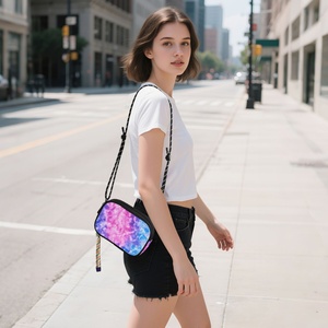 Fashion Purses Bag Women's Colorful <b>Purple</b> <b>Tie</b>-dye Custom Crossbody Bag Festival Workout Traveling Running Shoulder Phone Bag - Product Image 5