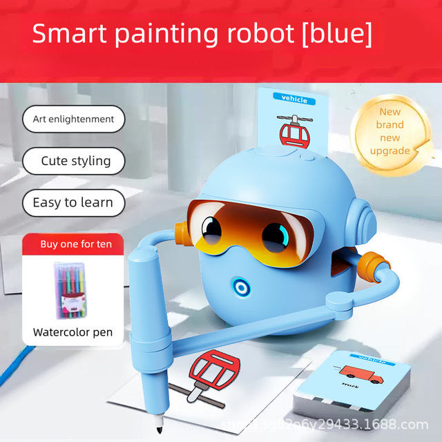 Suitable for 3-8 Years Old Kids As Perfect Birthday Gift Hot Selling Intelligent Auto Drawing Robot Early Education Toy