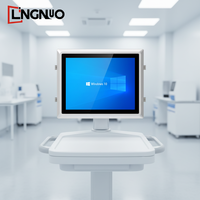 LinNuo FR121 Panel PC Industrial de 12.1 Pulgadas con CPU Intel de 13.ª Generación, RAM/SSD Personalizables, IP65, Frente de Aluminio, para Uso Médico/en Cuartos Limpios