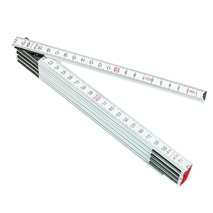 Règle pliante en bois de 1 mètre mesurant les pointes et les joints en métal pour charpentier - Product Image 5