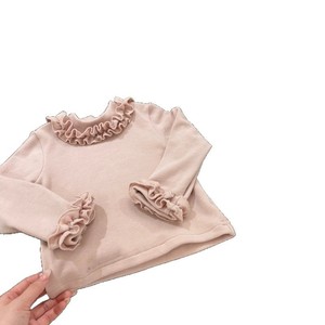 Child Star Circle Women's Knit Tops Long Sleeve Ruffled Trim Soft Winter Base Layer With Label Full Sleeve - Product Image 4