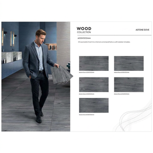 Belly Brown Wood Look Porcelain Tiles 600x1200mm Non Slip Floor Wall Natural Texture Ceramic Designs - Product Image 4
