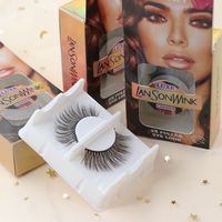 Faux cils synthétiques 3D réalistes faits à la main en gros, tige en coton noir naturel doux, épaisseur 0,07 mm, personnalisables