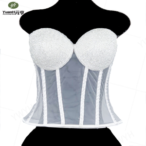 Corset <span class=keywords><strong>Bustier</strong></span> de Luxe Violet Fait Main Entièrement Perlé Personnalisable, Haut Brillant pour Robe de Soirée DIY <span class=keywords><strong>Femme</strong></span> - Product Image 5