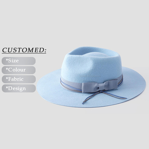 Nueva gran oferta, sombrero Fedora Vintage Bowler, sombrero plano para mujer, sombreros Fedora de ala ancha de 9cm con lazo - Product Image 1