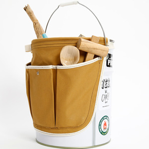 Delantal de lona personalizado para picnics al aire libre, almacenamiento de utensilios para barbacoa, delantal de media longitud, delantal para herramientas de jardinería. - Product Image 3