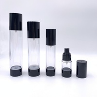 Botella de Plástico con Bomba Pulverizadora Personalizada para Crema de Protección Solar, Loción, Sérum para el Cuidado de la Piel, 15ml/30ml/50ml/80ml/100ml/120ml, Acabado Esmerilado