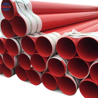 Tuyaux d'incendie BAOLAI pour sprinklers, conformes ASTM A796, laminés à chaud ERW, surface Q235B, peinture rouge RAL3000, usage intensif, 12m, export