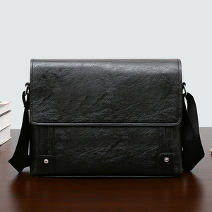 Nouvelle <span class=keywords><strong>sacoche</strong></span> en PU <span class=keywords><strong>horizontale</strong></span> décontractée, sac à bandoulière, <span class=keywords><strong>sacoche</strong></span> d'ordinateur, sac messager en cuir de haute qualité pour hommes - Product Image 5