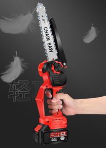 Scie à chaîne électrique portative sans balais à batterie lithium rechargeable, mini-tronçonneuse avec guide-chaîne de 6 à 8 pouces pour branches hautes, garantie 1 an - Product Image 5