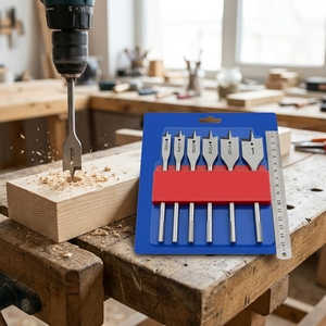 Jeu de 6 forets à lame plate OEM, forets plats de 3/8 pouce à 1 pouce pour le bois, le plastique, l'aluminium - Product Image 4
