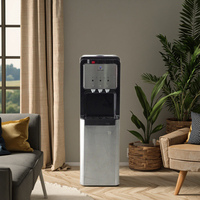 Distributeur d'eau chaude, ambiante et froide, bouteille de 3-5 gallons à chargement par le bas, noir, refroidissement par compresseur, CE, CB, prix bon marché