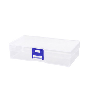 Plastic Rectangular Storage <b>Box</b> With Lid And Lock Transparent For Fishing <b>Gear</b> Stationery Office Organizer 33g Zhejiang - Product Image 4