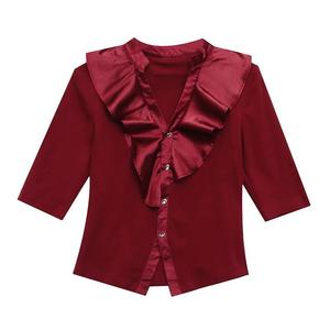 Nouvelle collection printemps : T-<span class=keywords><strong>shirt</strong></span> <span class=keywords><strong>chic</strong></span> pour <span class=keywords><strong>femme</strong></span> à col en V profond et dentelle, manches mi-longues, design <span class=keywords><strong>original</strong></span> - Product Image 5