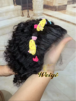 Perruques Bébé Petites Filles 4*4, Perruque à Fermeture en Dentelle pour Enfants, Cheveux Humains Indiens, Perruque Bouclée sans Colle en Dentelle Frontale pour Jeune Fille
