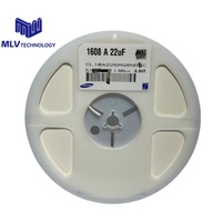 Condensador de Montaje Superficial Métrico 1608 CL10A226MQ8NRNC 22μF 6.3V X5R Bajo ESR Sin Halógenos Componentes Electrónicos Suministro en Bobina Completa