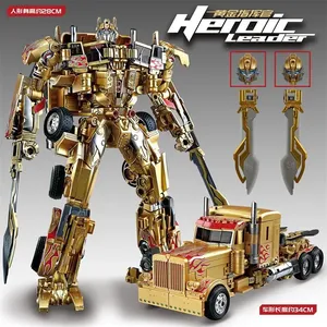 Figurine d'action robotique transformable 30CM Optimus Bumble <span class=keywords><strong>Megatron</strong></span> Noir Or en alliage, modèle Star Commander Camion Voiture, Cadeau - Product Image 3