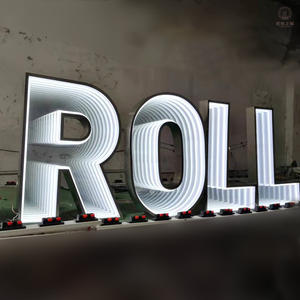 Miroir multi-couches coloré Abyss avec lettres lumineuses LED, panneau d'affichage paysager, tunnel miroir, <span class=keywords><strong>porte</strong></span> transformateur, bureaux, magasins - Product Image 4