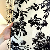 Klassischer Blumenmuster-Transparenter Tüllvorhang im Traditionellen Stil für Esszimmerfenster und Heimdekoration Täglicher Gebrauch