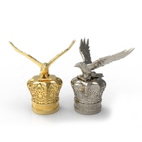 Capuchon de flacon de parfum en zamac en forme d'aigle personnalisé en usine, couvercles de parfum de luxe en alliage de zinc à visser pour cosmétiques
