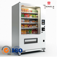 Distributeur automatique de boissons et d'aliments à écran tactile, acceptant les cartes de crédit, les pièces de monnaie et les codes QR dans les centres commerciaux et les hôpitaux
