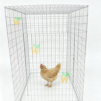 Cage à poulets pliable de 1x1,5x1,5m, calibre 12, haute qualité, en fil galvanisé antirouille, facile à transporter