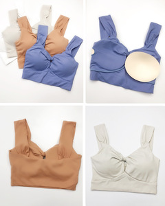 RUIQUWIN personnalisé léger femmes soutien-gorge de sport de course à pied Sexy Push gilet d'entraînement large sangle respirant creux Yoga haut - Product Image 4