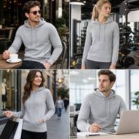 Felpa con Cappuccio in Cashmere Adatta per l'Uso Quotidiano in Primavera Personalizzabile con Logo Ricamato Antivento e Traspirante
