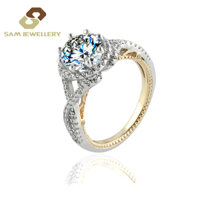 Anillo <span class=keywords><strong>de</strong></span> compromiso delicado <span class=keywords><strong>de</strong></span> oro rosa <span class=keywords><strong>de</strong></span> plata clásico con vástago <span class=keywords><strong>de</strong></span> placa <span class=keywords><strong>de</strong></span> Alianza lateral cruzada <span class=keywords><strong>de</strong></span> corte <span class=keywords><strong>de</strong></span> Halo oculto para aniversario <span class=keywords><strong>de</strong></span> boda - Product Image 3