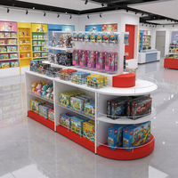 2026 Modulares Einzelhandels-Inselregalsystem Supermarktregale Abgerundete Endkappen Sicherheits-Vitrine Hochbelastbares Metall Doppelseitig