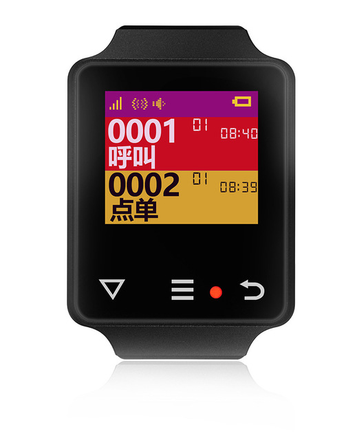 Intelligent Wearable Call Receiver Watch for Elderly Persons Convenient Ordering System Pagers